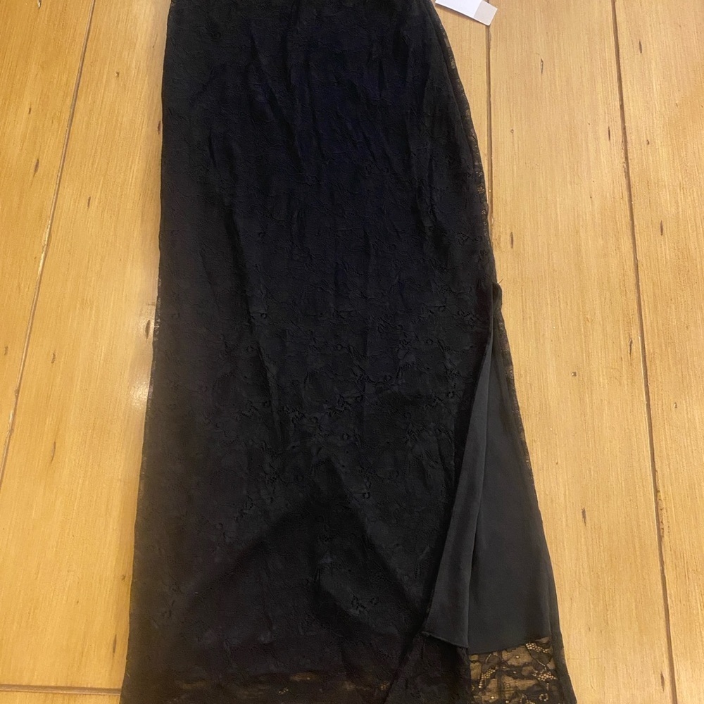 BP Women’s Black Midi Lace Skirt Elastic Waist New small - Picture 12 of 13